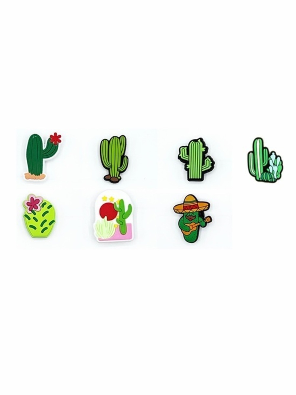 7 Pieces Cactus Succulent Shoe Charms For Crocs